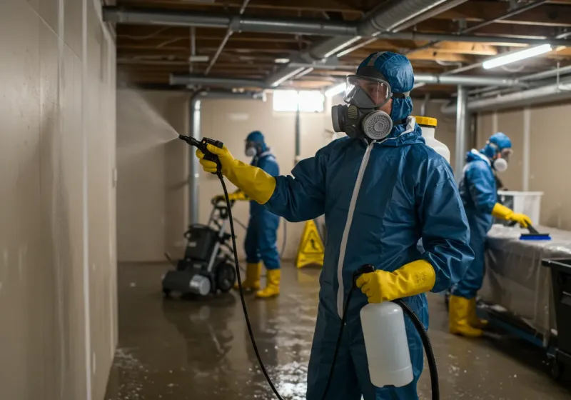 Basement Sanitization and Antimicrobial Treatment process in Maysville, GA