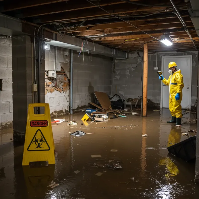 Flooded Basement Electrical Hazard in Maysville, GA Property